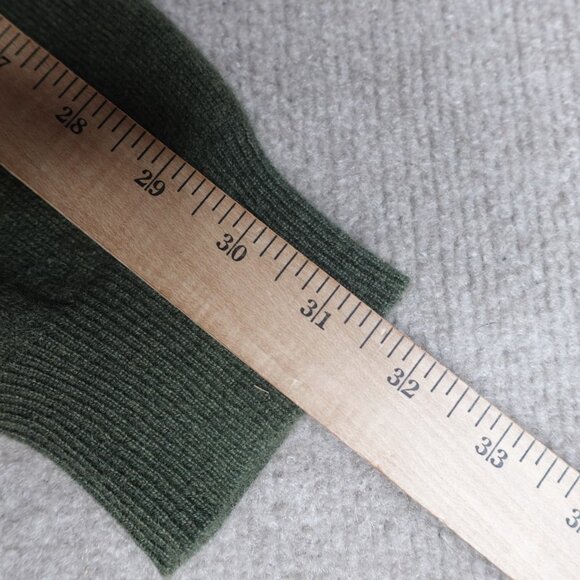 Oliver & James Mens Sweater Large Green Olive Raglan 100% Cashmere - Picture 9 of 11